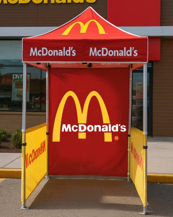 McDonald’s Pop Up Canopy Tent with Back & Side Wall