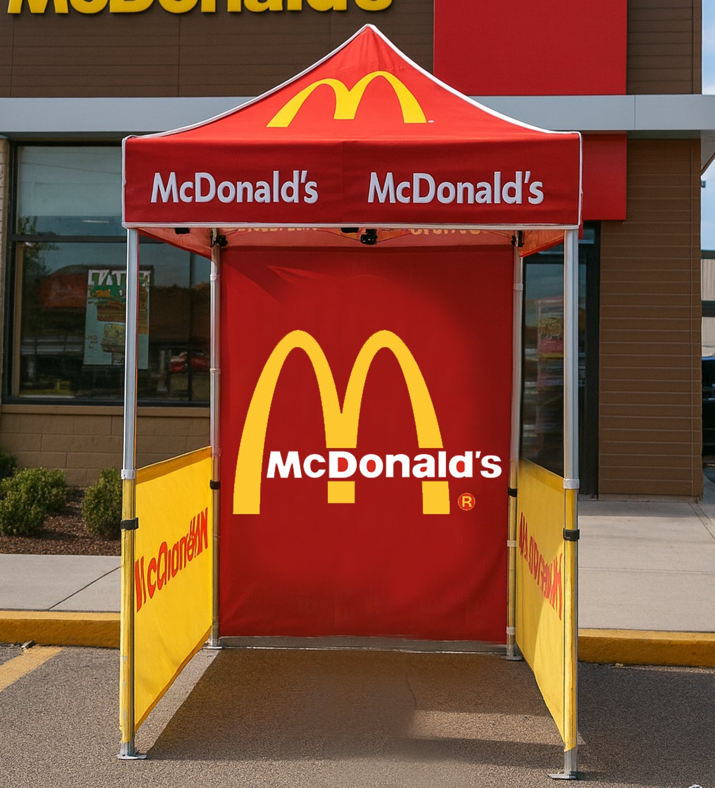 McDonald’s Pop Up Canopy Tent with Back & Side Wall