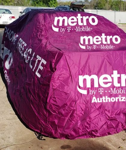 Metro by T Mobile Advertising Car Cover Free Phone 4G LTE - Image 3