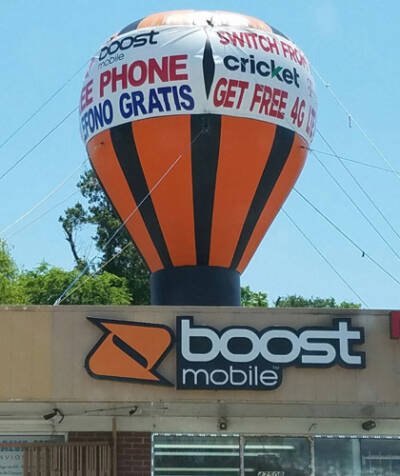 Boost Mobile Inflatable Giant Roof Top Balloon 20 Ft - Payless Balloons ...