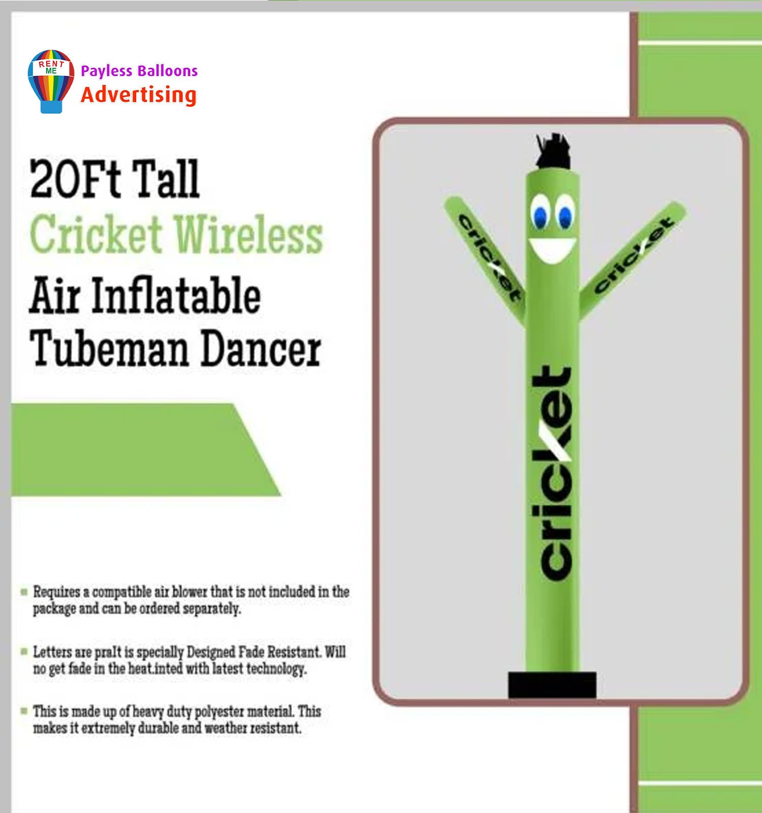 Cricket Wireless Air Dancer with Arrow