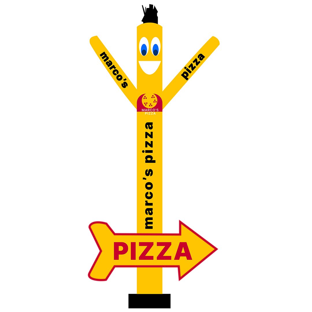 Marcos Pizza Inflatable with Arrow