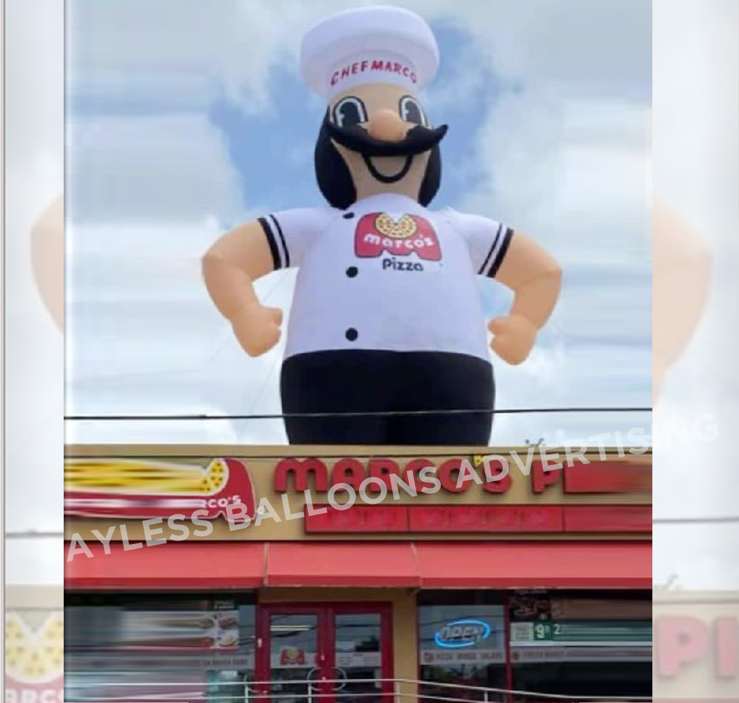 Marco's pizza giant advertising balloon