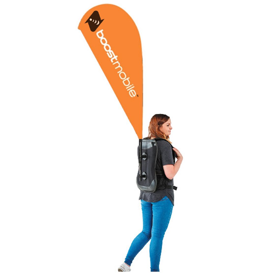 Boost Mobile Backpack Flag for Promotions | High-Visibility ...