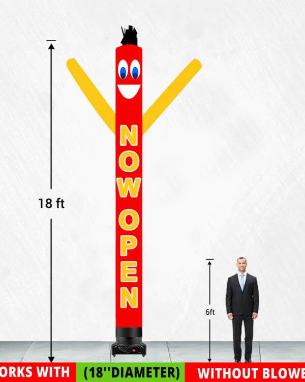 20ft Now Open Air Dancer Inflatable – Wacky Waving Tube Man for Outdoor Advertising (Blower Sold Separately) - Image 10