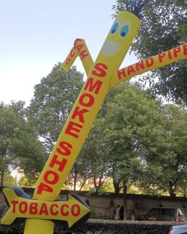 20ft Tall Smoke Shop Inflatable Tube Man Air Dancer With Arrow - Image 4