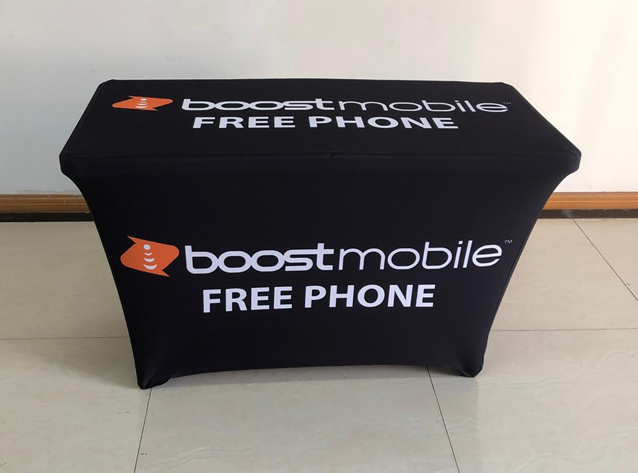 Boost Mobile table cover 4ft