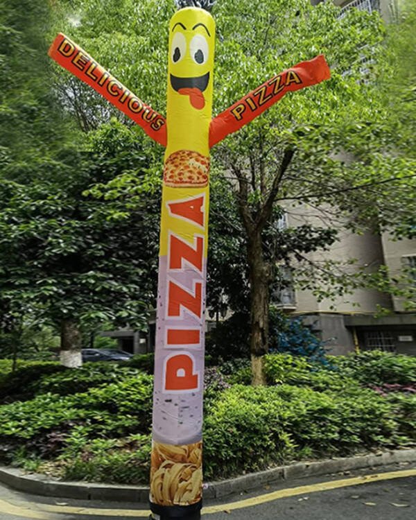 20ft Tall Pizza Air Inflatable Tube Man Dancer without Arrow Delicious Pizza - Image 4