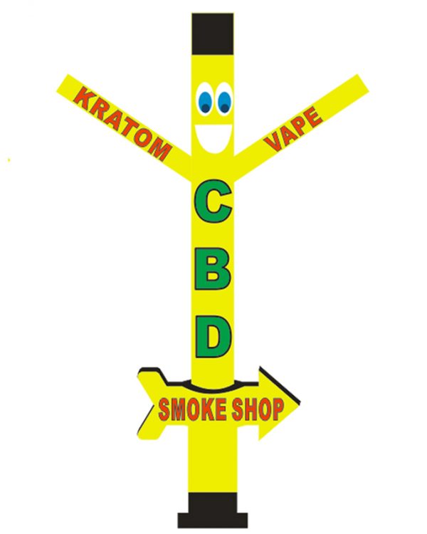 20 Ft CBD Smoke Shop Yellow Inflatable Air Dancer