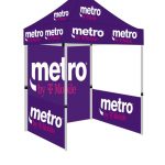 Metro by T Mobile Pop Up Tent 5 x 5 Ft With Back Wall & Side Wall
