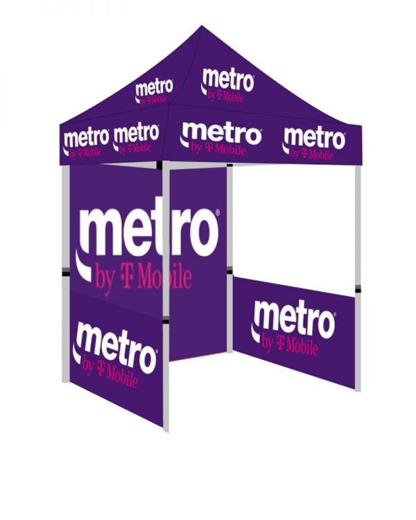 Metro by T Mobile Pop Up Tent 5 x 5 Ft With Back Wall & Side Wall