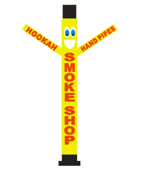 10 ft Smoke Shop Air Hookah Dancer Yellow