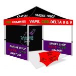 SMOKE SHOP TENT 10 X 10 FT VAPE CBD POP UP TENT
