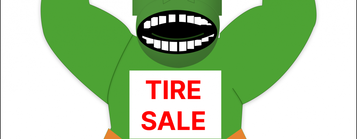 Tire Sale Giant Inflatable Gorilla