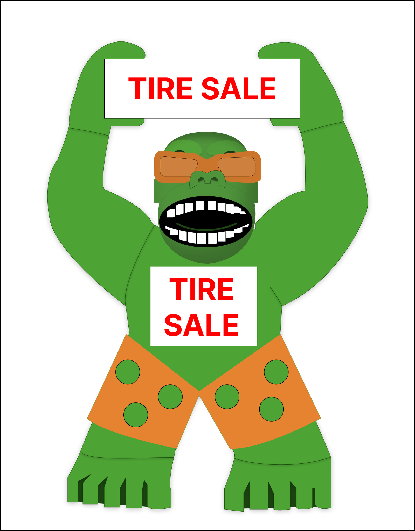 Tire Sale Giant Inflatable Gorilla