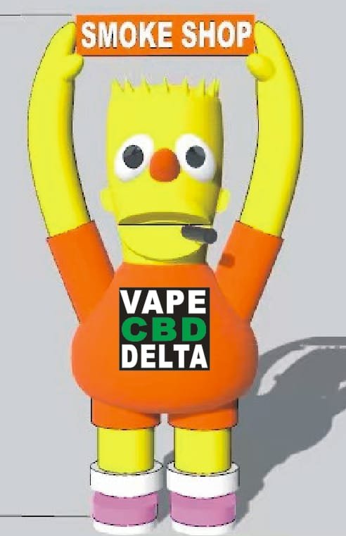 20 ft SMOKE SHOP GIANT BART SIMPSON BALLOON