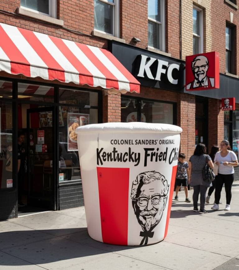 22ft KFC Giant Advertising Bucket Balloon - Outdoor Inflatable with ...