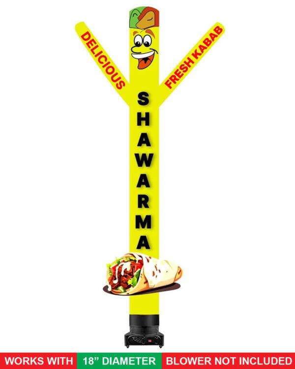 18ft Shawarma Air Inflatable Tube Man Dancer with Shawarma Sign