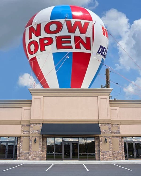 Now Open Giant Roof Top Balloon