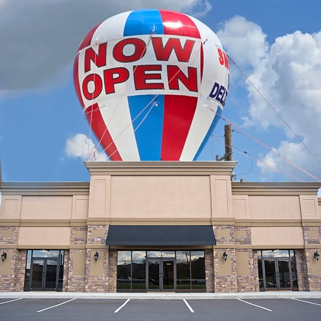 Now Open Giant Roof Top Balloon