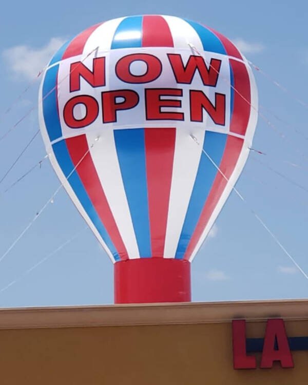 Now Open Giant Roof Top Balloon