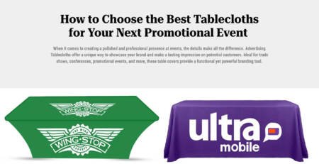 Buy Advertising Table Cloths USA & Canada