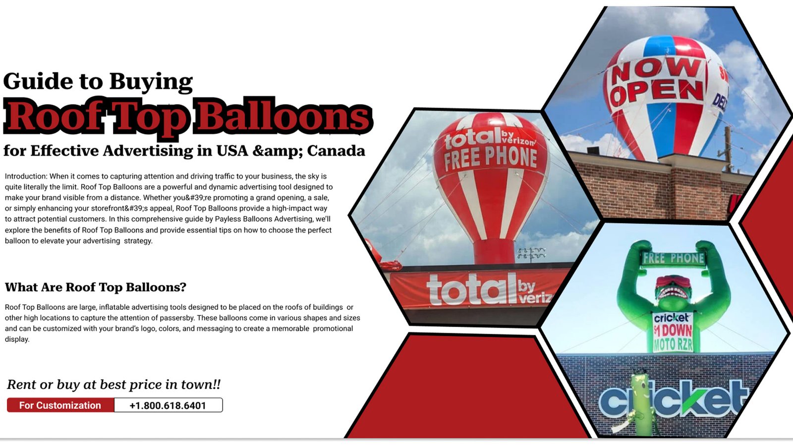 Buy Roof Top Balloons in USA & Canada