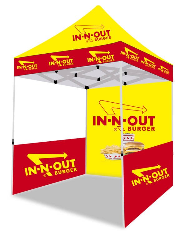 5Ft X 5Ft In-N-Out Burger Pop Up Advertising Tent with Back And Side Wall - Image 2