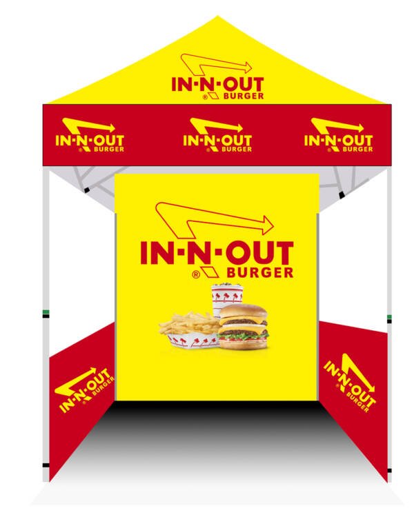 In-N-Out Burger Pop Up Advertising Tent