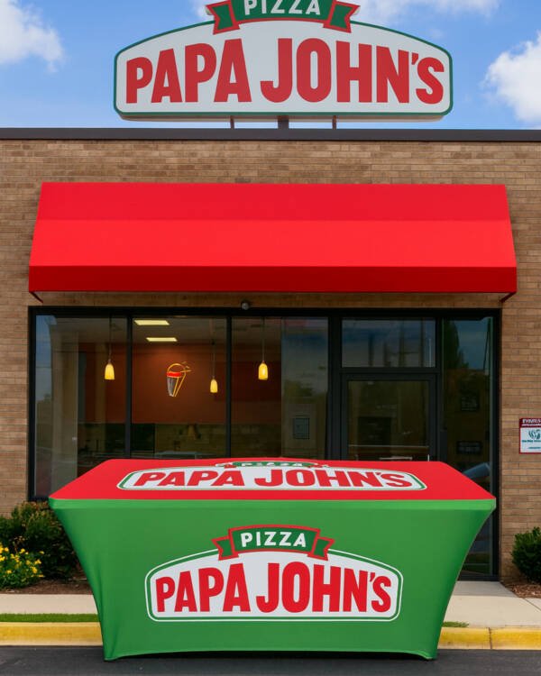 6 FT Custom Papa John’s Advertising Table Cover (6)