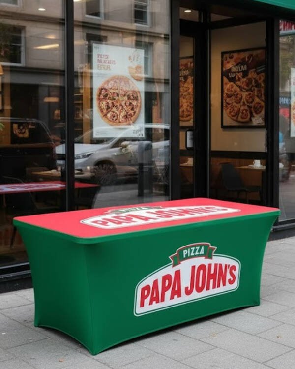 6 FT Custom Papa John’s Advertising Table Cover (6)