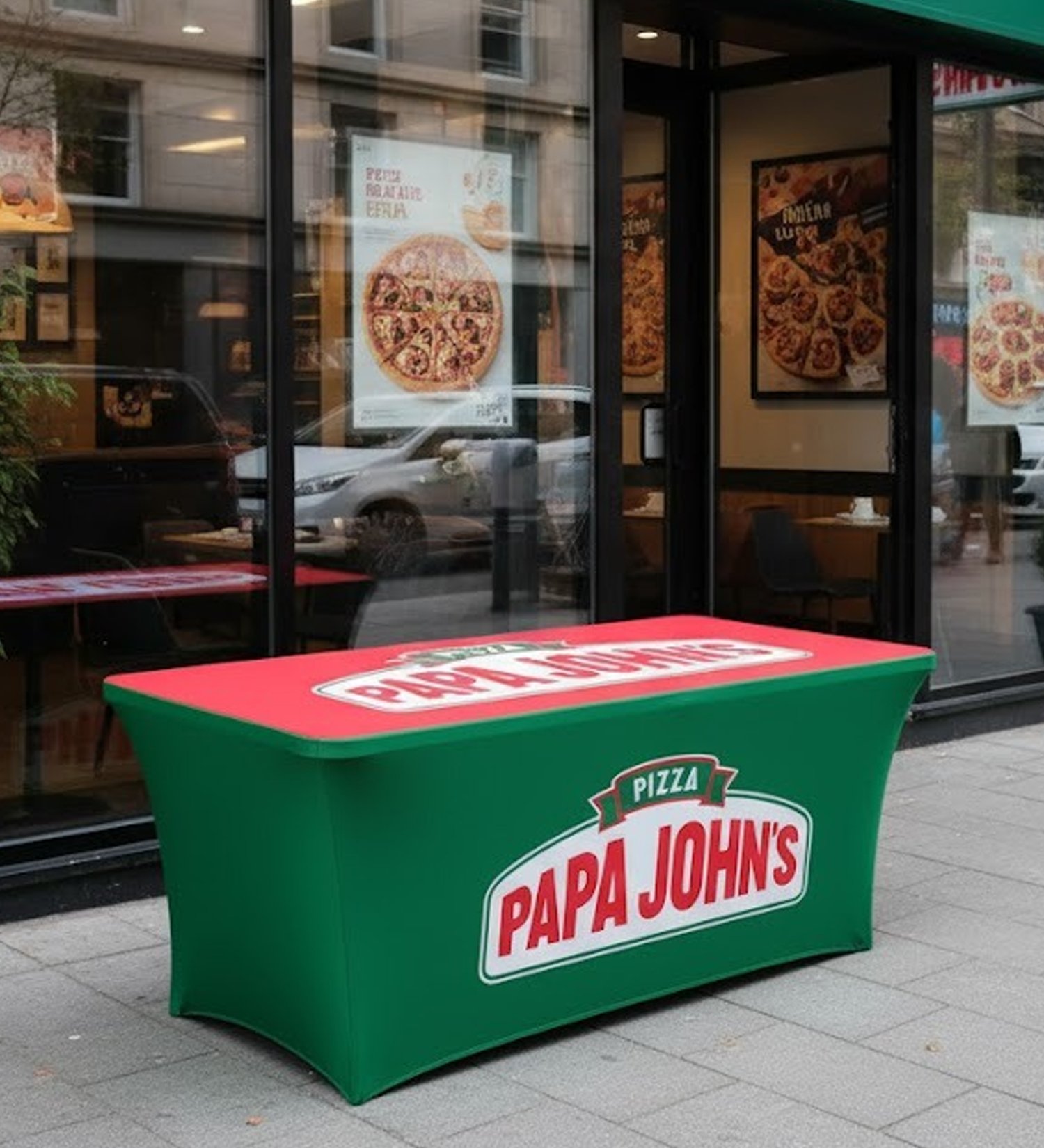 6 FT Custom Papa John’s Advertising Table Cover (6)