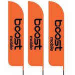 Boost Mobile Advertising Feather Flags