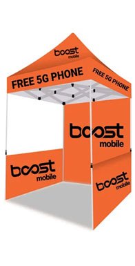 Boost mobile tent Banner