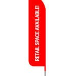 Rentail Space Available Advertising Flag