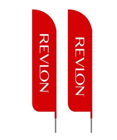 Revlon Advertising Feather Flags