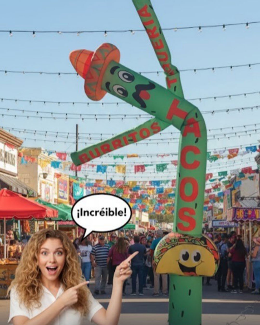 18ft Tacos Air Dancer Inflatable Tube Man