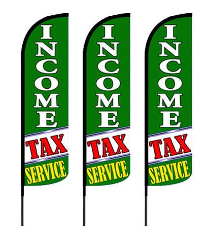 Income Tax Services Advertising Flags