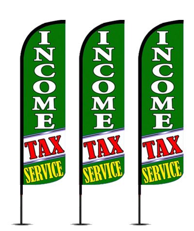 Income Tax Services Advertising Flags