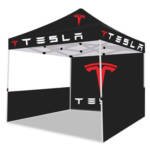 tesla marketing tent