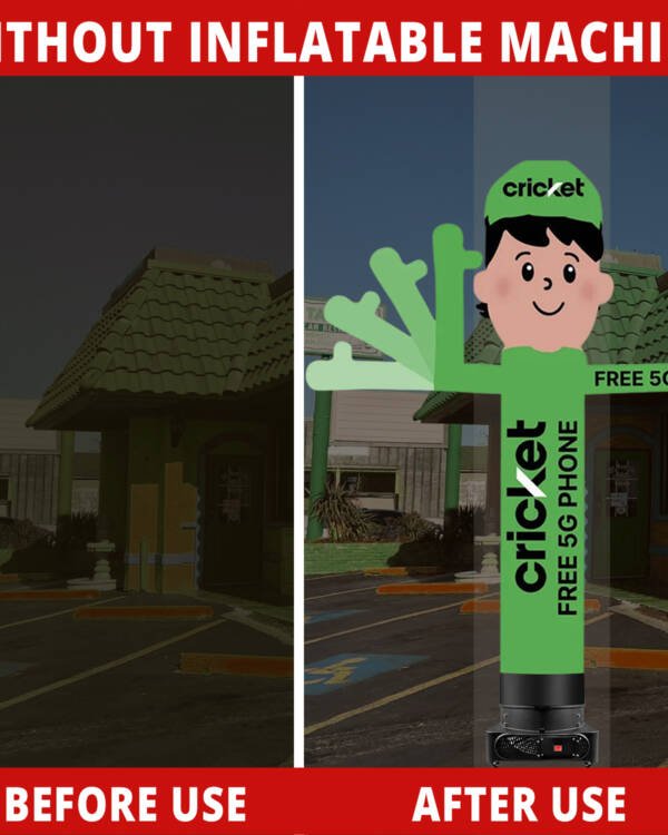 10ft Cricket Wireless Waving-Man Inflatable Guy – Works with 18-inch Diameter Blowers - Image 2