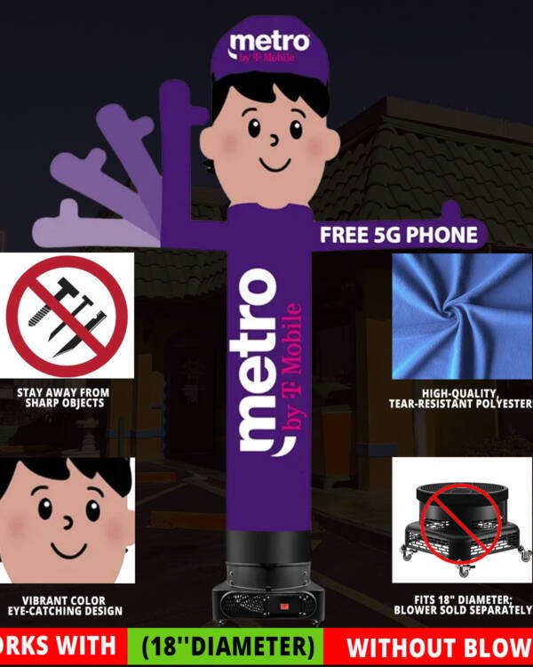 10ft Metro Waving Men Inflatable
