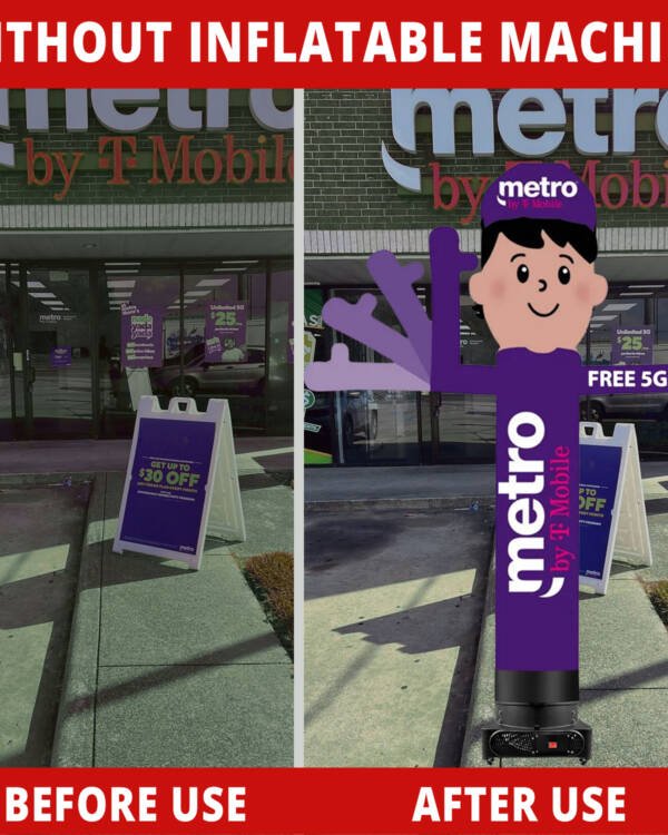 10ft Metro Waving Men Inflatable