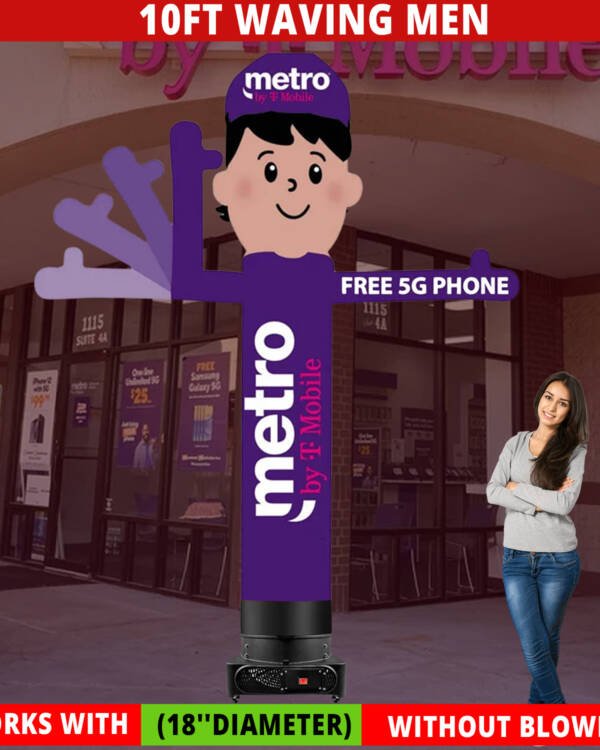 10ft Metro Waving Men Inflatable