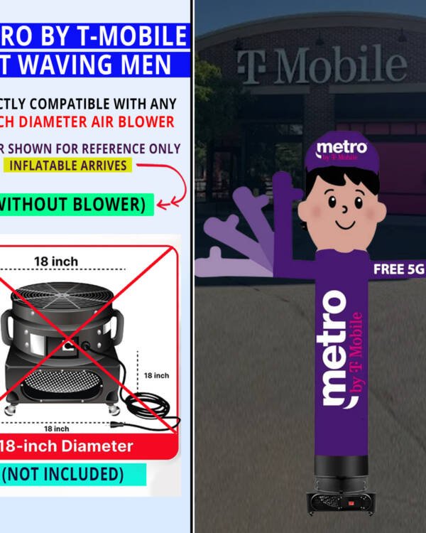 10ft Metro Waving Men Inflatable