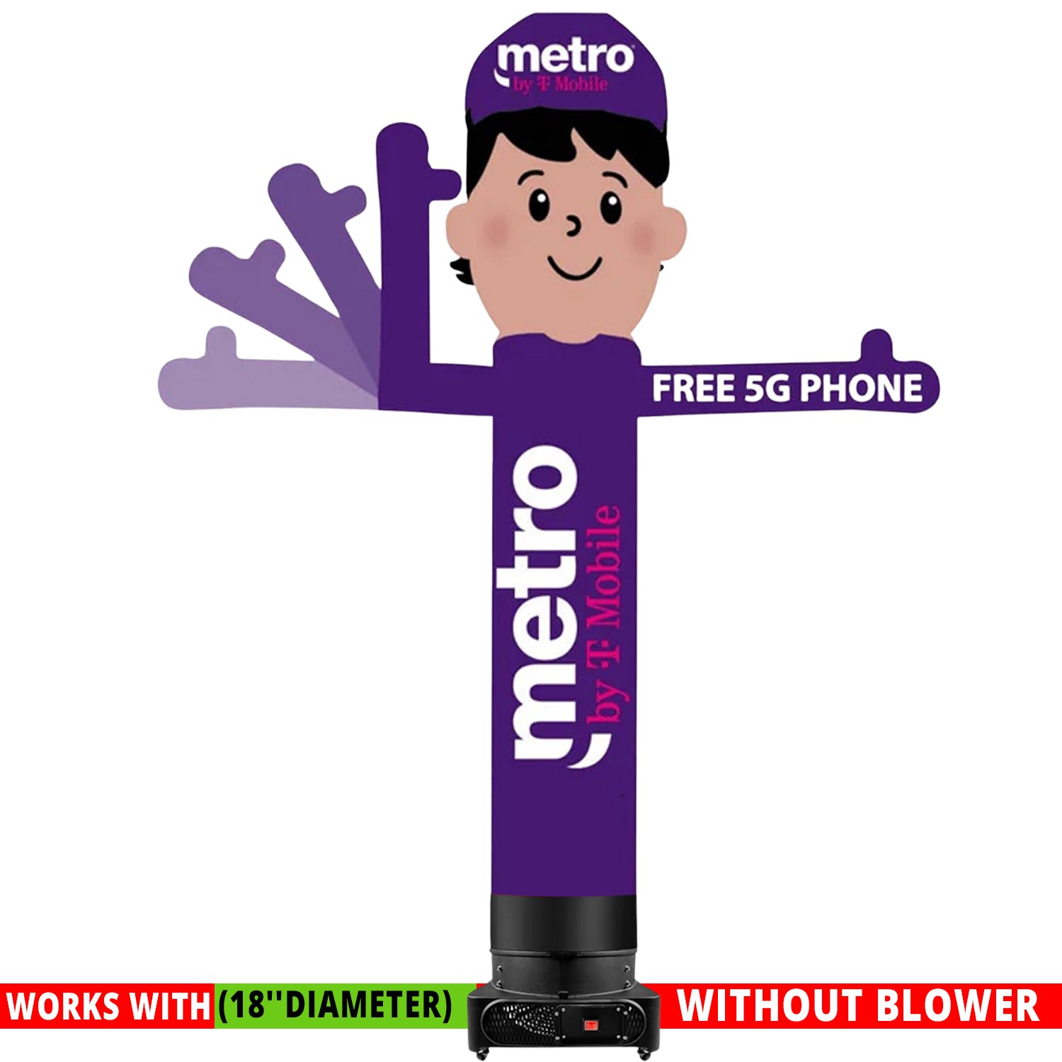 10ft Metro Waving Men Inflatable