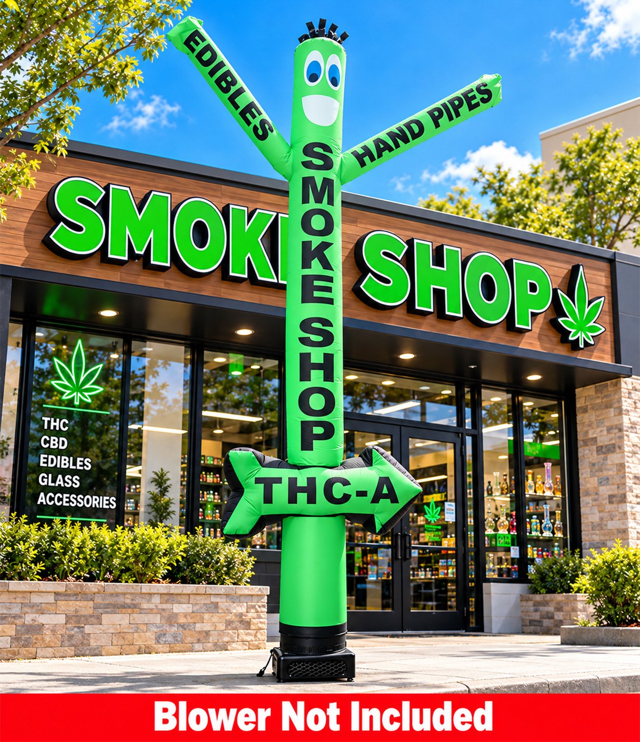 18ft Smoke Shop Edibles & Hand Pipes Air Inflatable Dancer