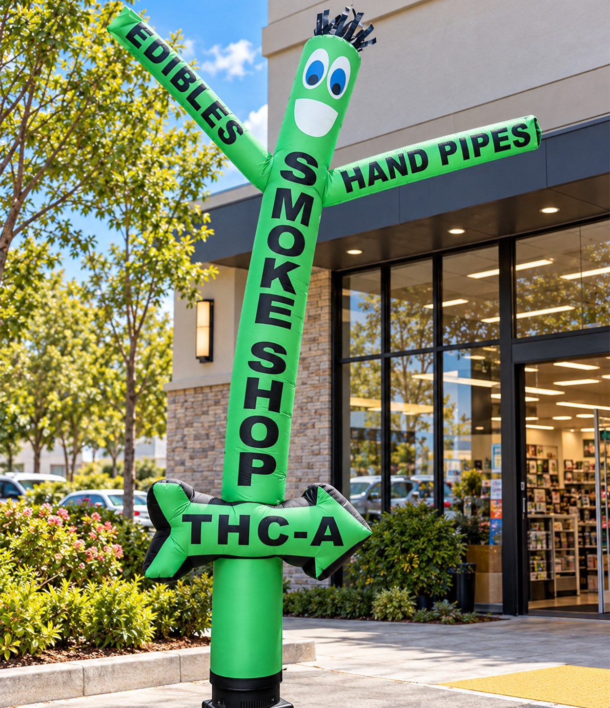 18ft Smoke Shop Edibles & Hand Pipes Air Inflatable Dancer