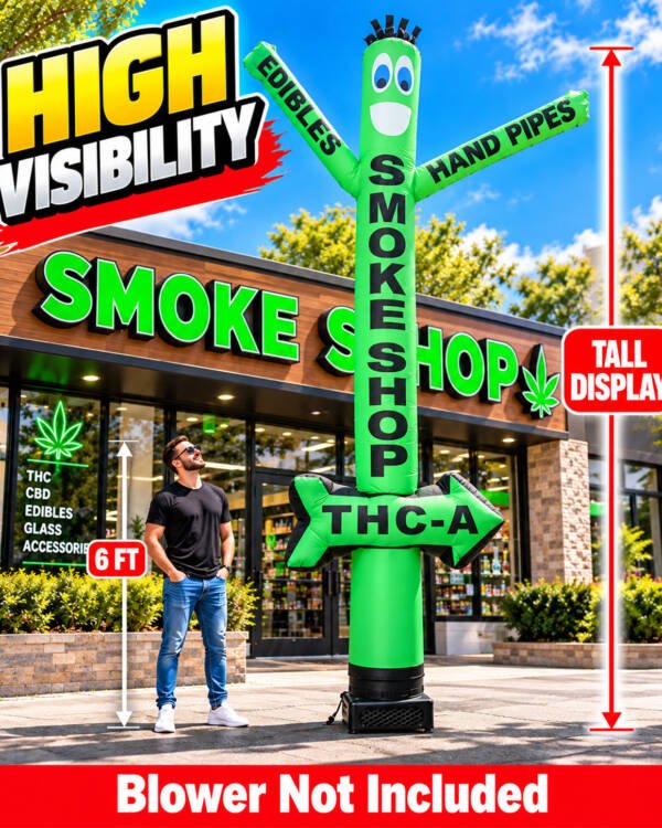 18ft Smoke Shop Edibles & Hand Pipes Air Inflatable Dancer