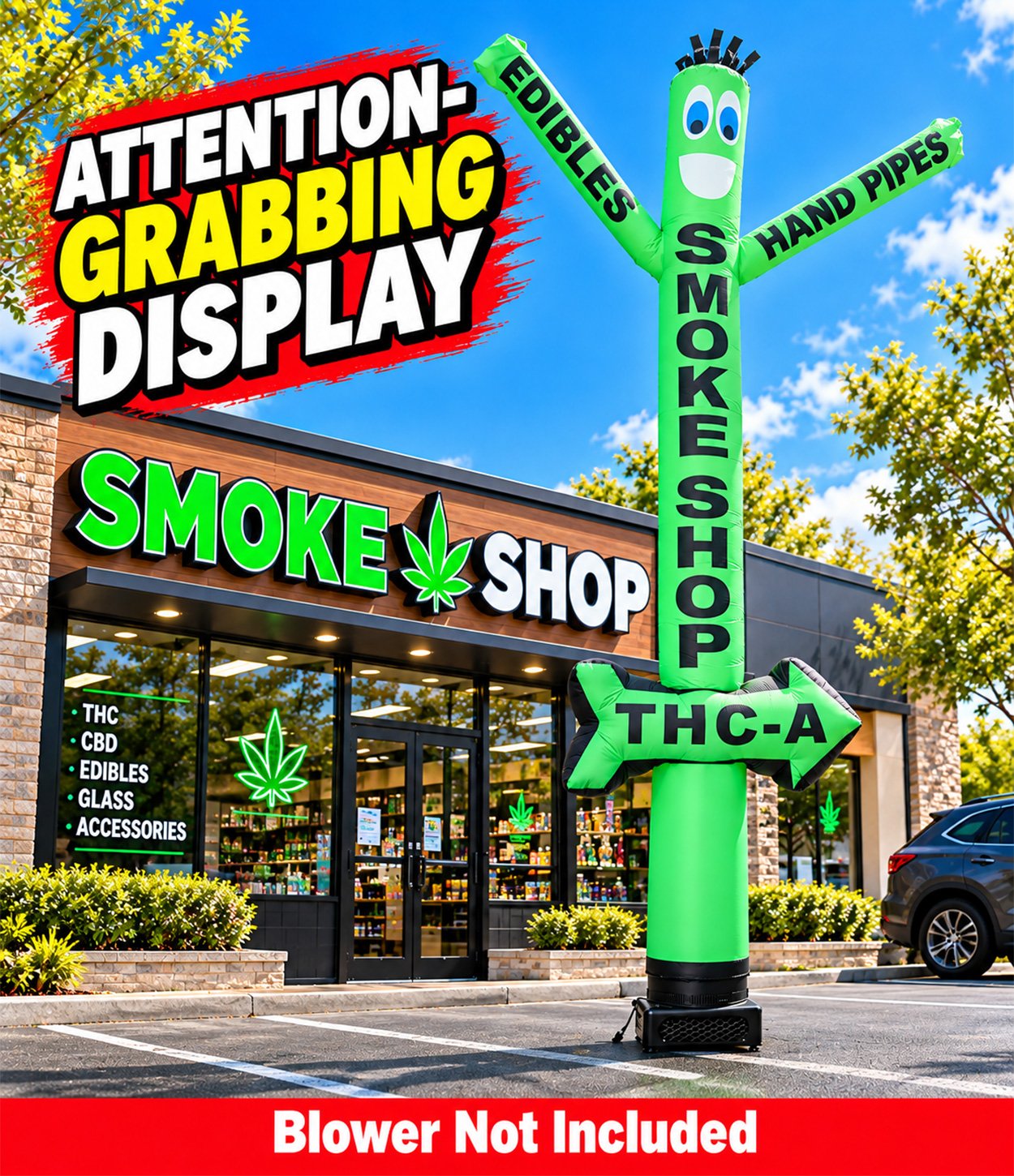 18ft Smoke Shop Edibles & Hand Pipes Air Inflatable Dancer